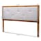 Baxton Studio Abner Transitional Light Grey Fabric Upholstered and Walnut Brown Finished Wood Headboard-King 191-11525-ZORO - alternate 2